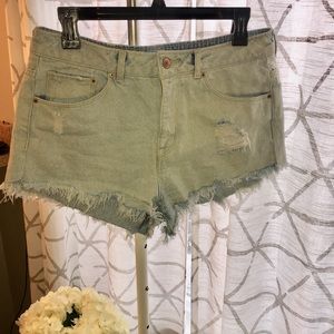 Divided high waist festival cut off jean short 10
